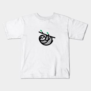 minimalist sloth design Kids T-Shirt
